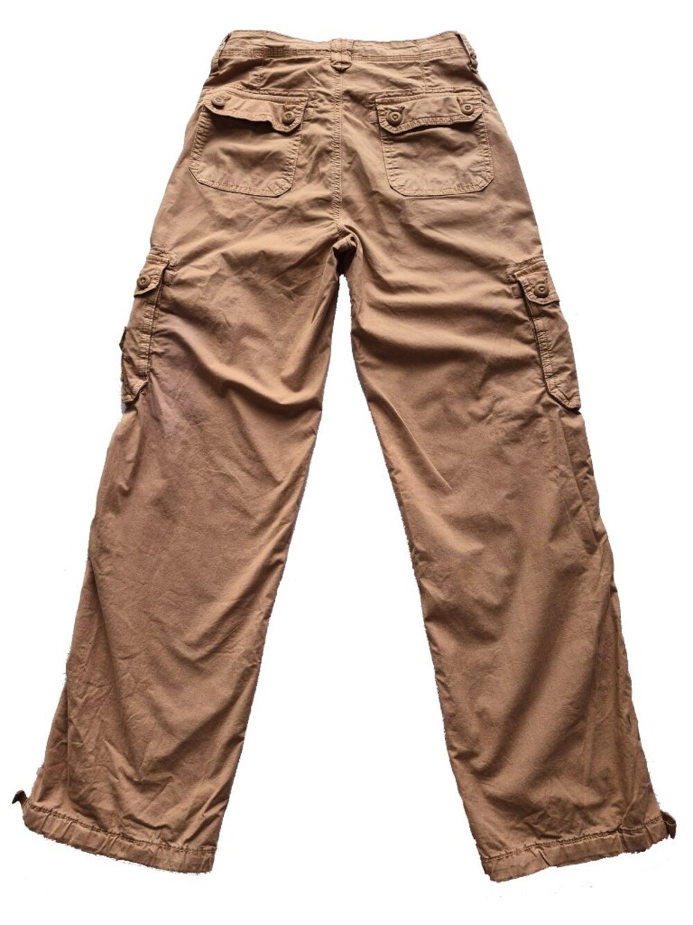 American Eagle Cargo Pants in Deep Tan Color with Ankle Ties Size 0 - Picture 2 of 16